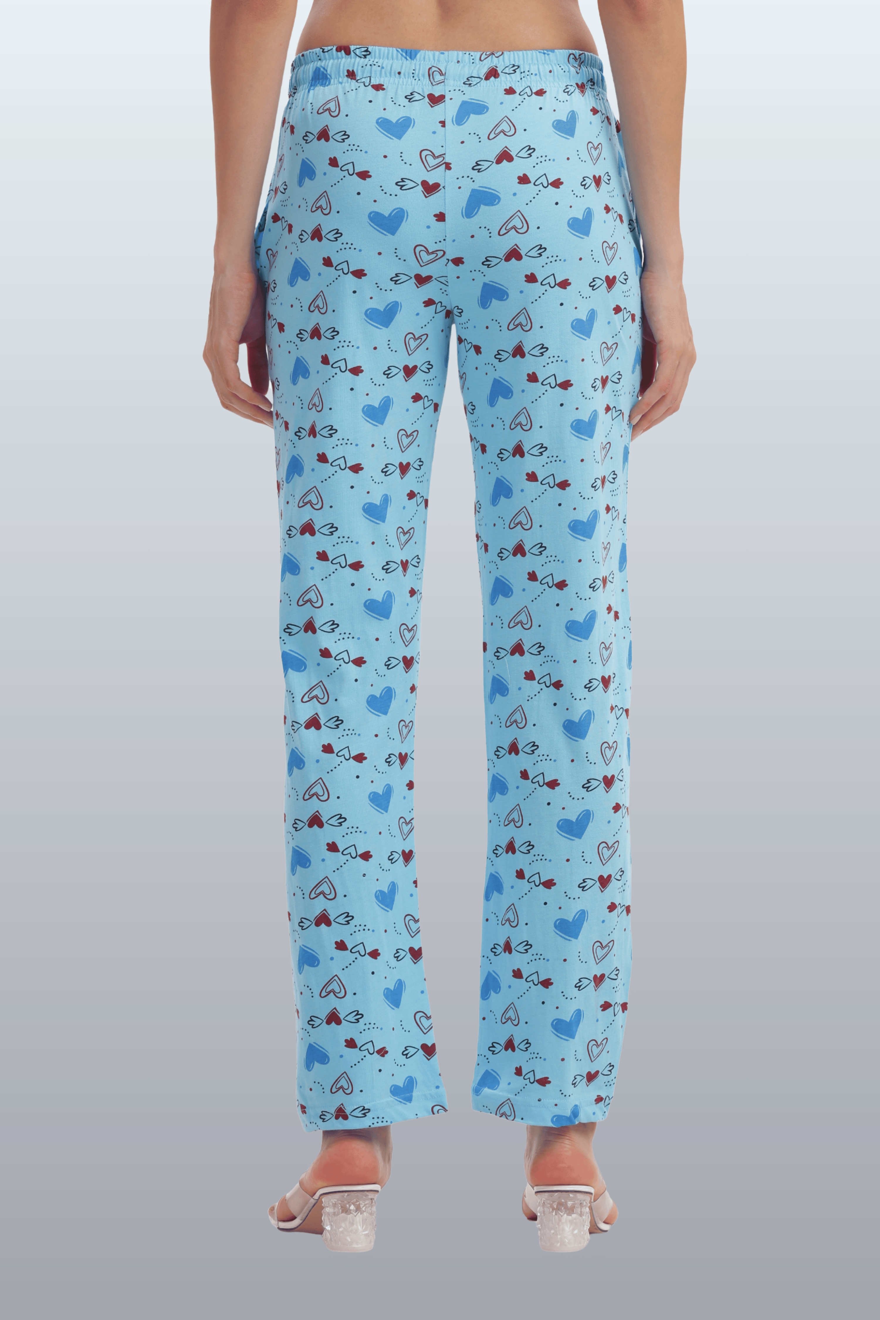 Women's Cotton Printed T-Shirt & Pajama Set | Comfortable Nightwear-CAT LOVE