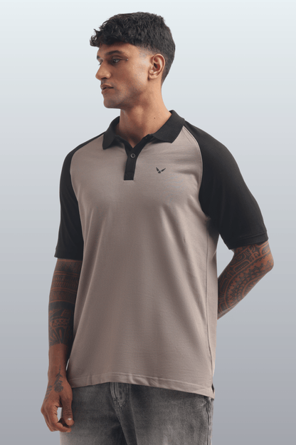 Men's Reglon Sleeve Cotton Rich Polo T-Shirt - BEIGE