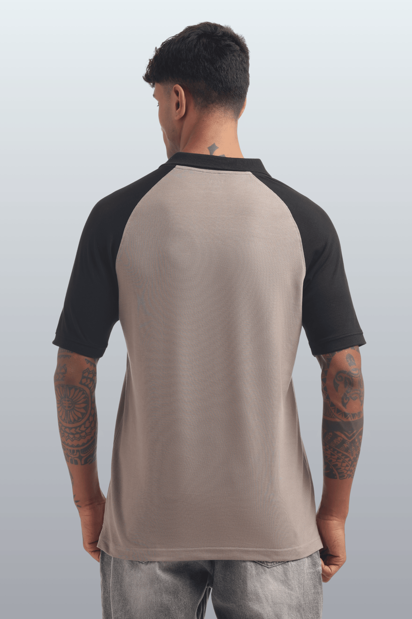 Men's Reglon Sleeve Cotton Rich Polo T-Shirt - BEIGE