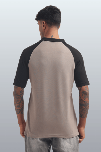 Men's Reglon Sleeve Cotton Rich Polo T-Shirt - BEIGE