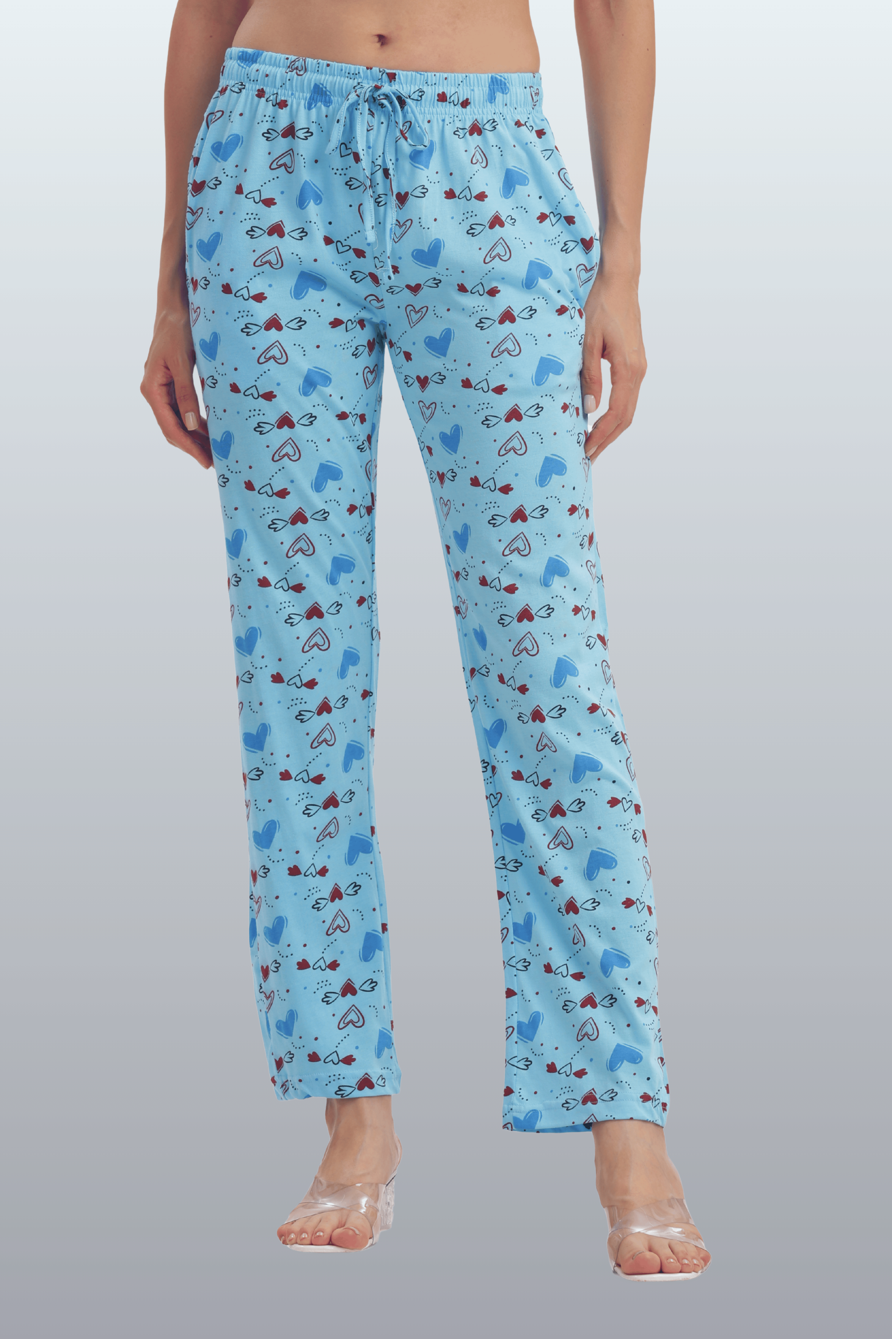 Women's Cotton Printed T-Shirt & Pajama Set | Comfortable Nightwear-CAT LOVE