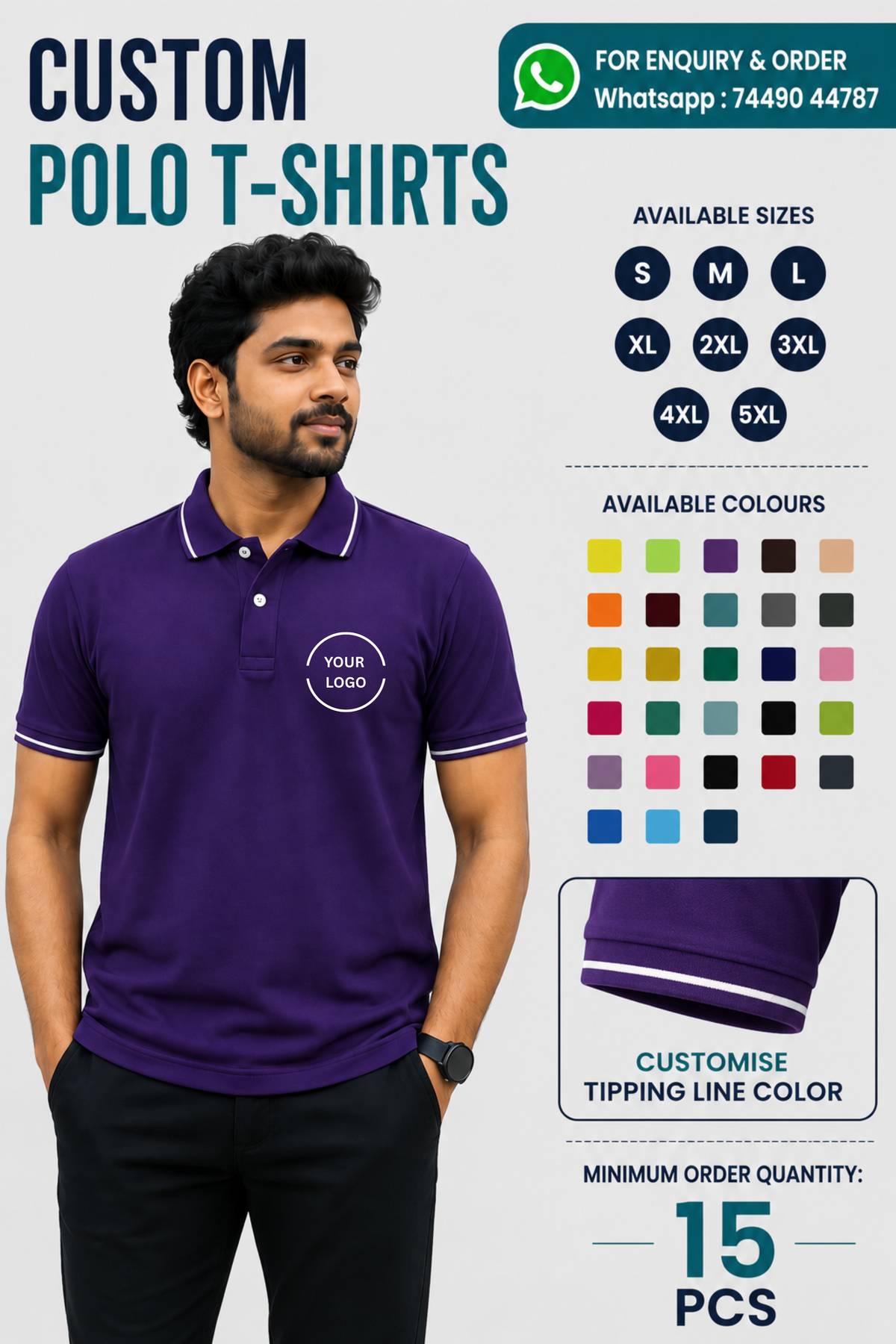 CUSTOM POLO TSHIRT MENS & WOMENS